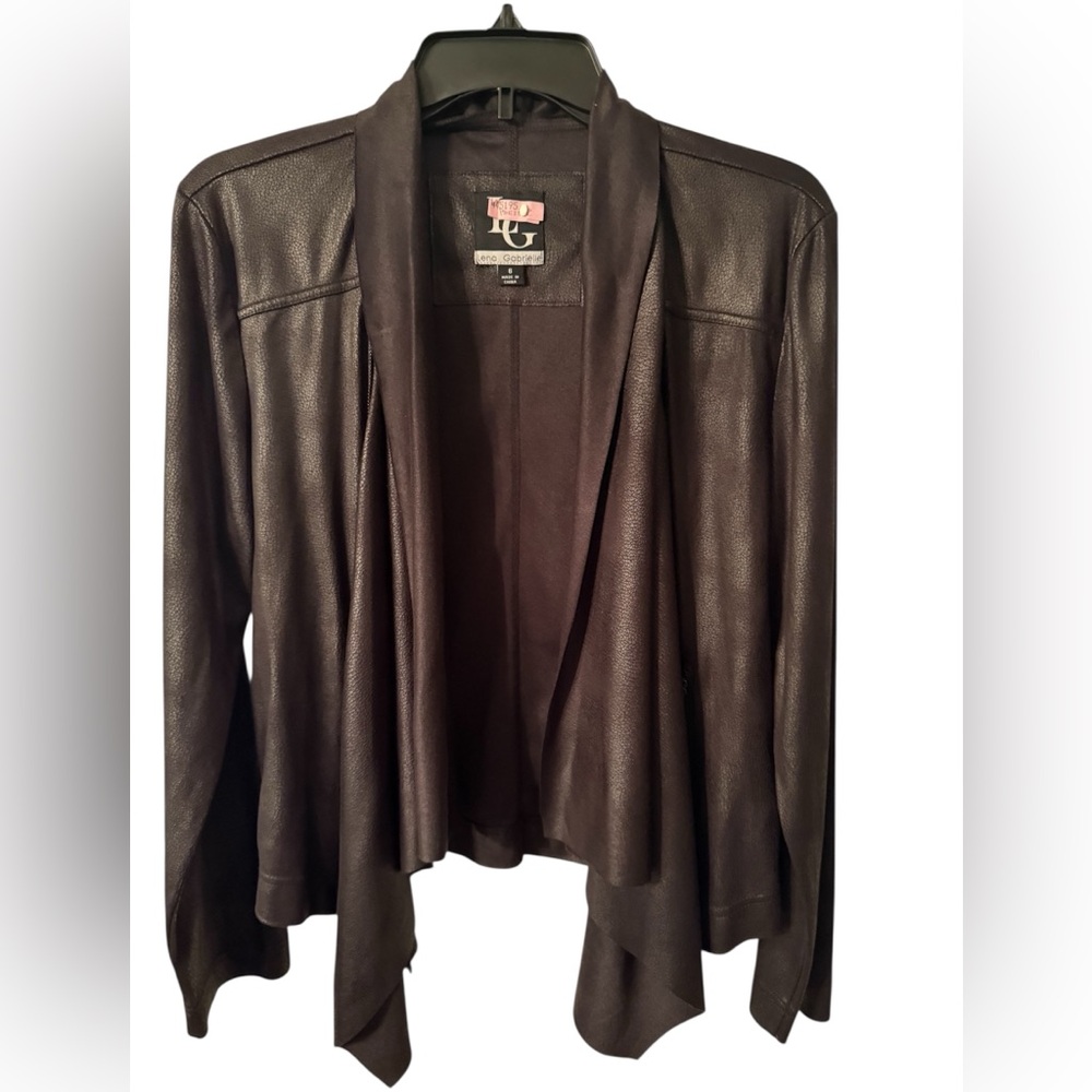 Lena Gabrielle black lightweight, long, sleeved jacket size 6